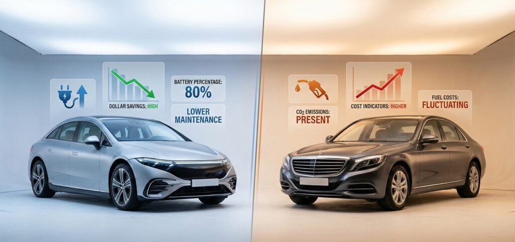 Price difference between EVs and gasoline